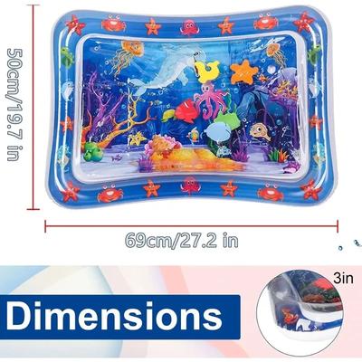 Inflatable Water Mat Water Sensory Thickened Play Mat For Cat And Dog Pet Playmat With Fish Sea Ocean Theme Water Sensory Toy