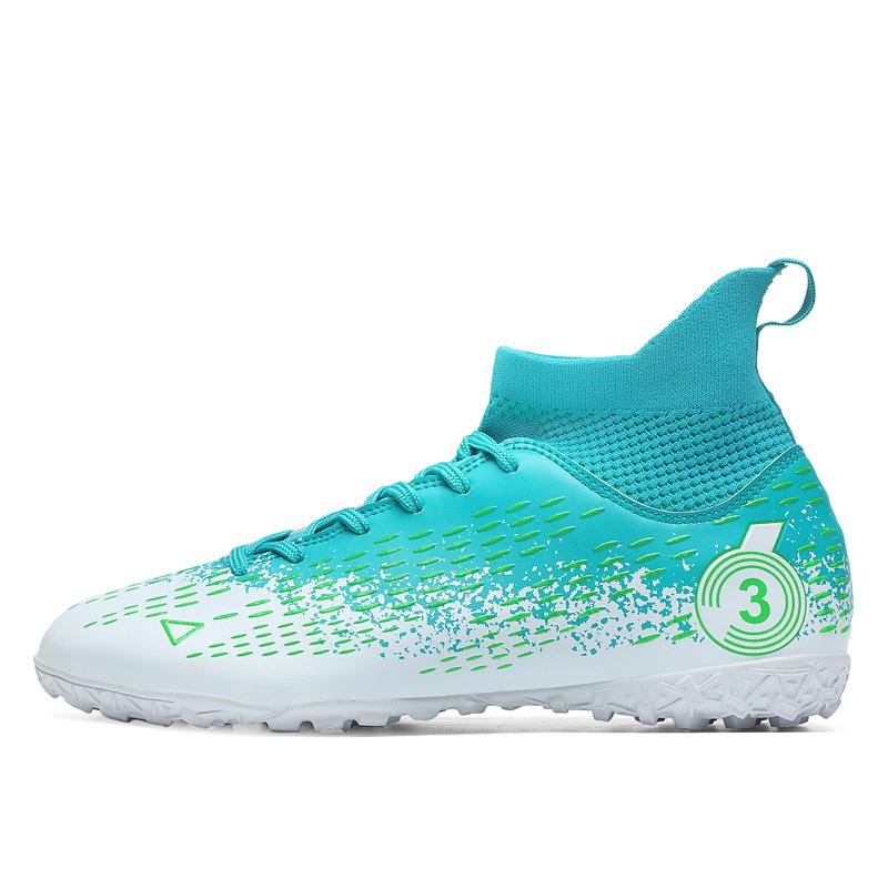 Children Teenagers and Adults New High-quality Shock Absorption Anti-skid Wear-resistant High Top Short Spike Outdoor Football Shoes