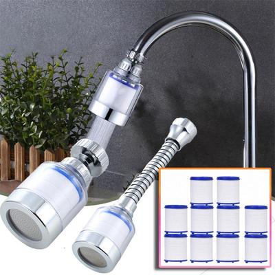 Faucet Filter Elements Replacement 360° Rotate Swivel Water Purifier Remove Impurities Tap Bubbler Aerator Nozzle Adapter Device