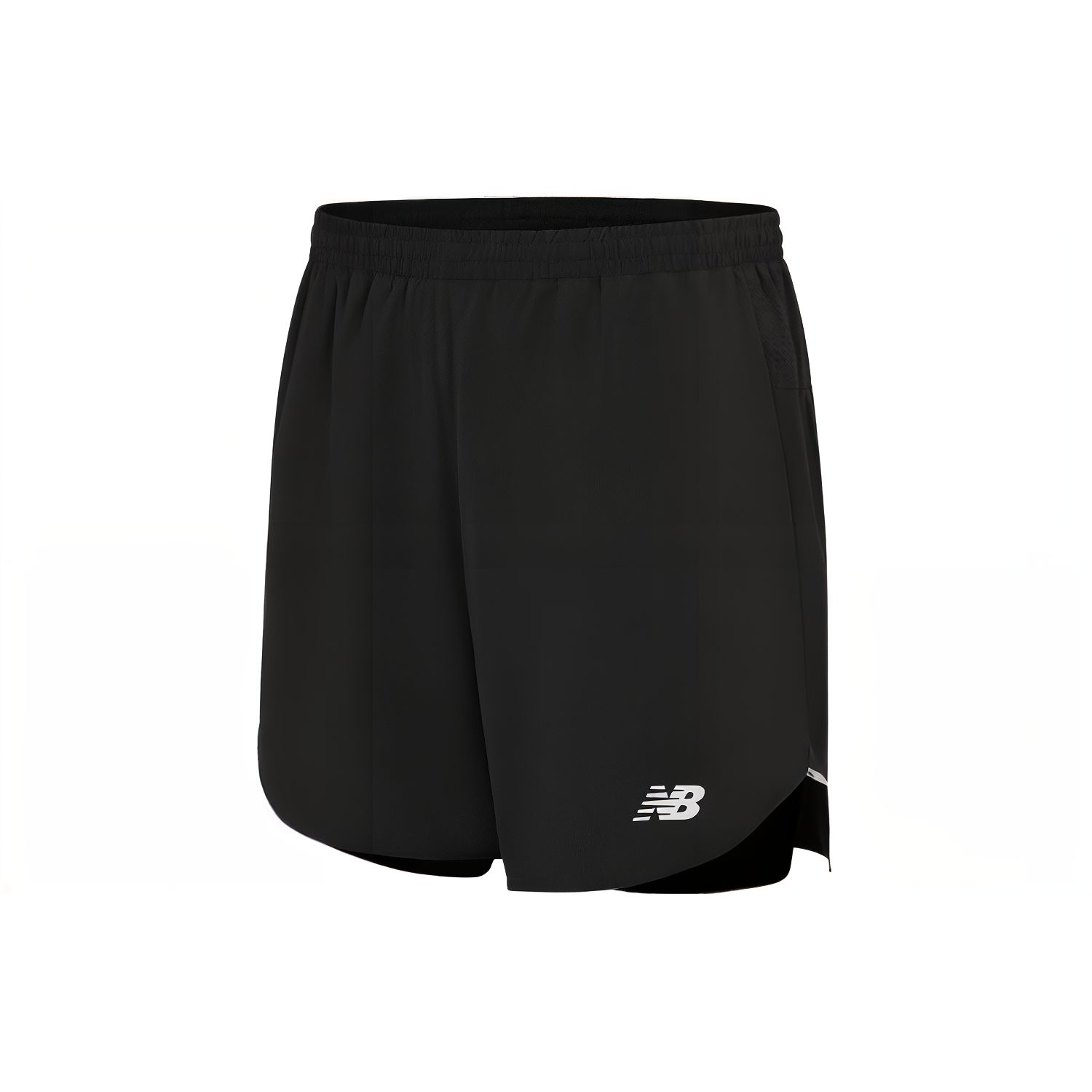 

New Balance повседневные шорты прямого кроя со средней посадкой и однотонным логотипом, мужские брюки черного цвета MS33282-BK