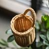 Durable Woven Storage Basket Portable Multifunctional Flower Plant Pot Convenient Breathable Wall Hanging Basket Living Room