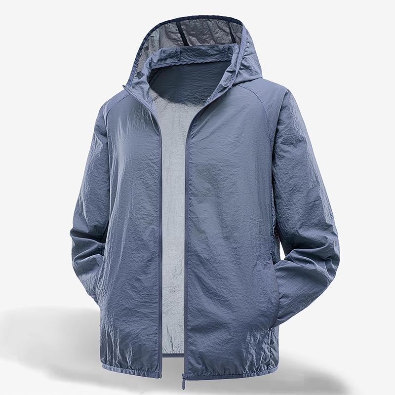 

Mountain Series Lightweight Hooded Ice Silk UV Protection Jacket - Unisex Breathable Sunscreen Coat M