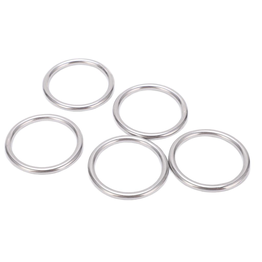5Pcs 304 Stainless Steel Round O s Seamless Multi Purpose Welding Metal O s for Marine Boat Equipment s