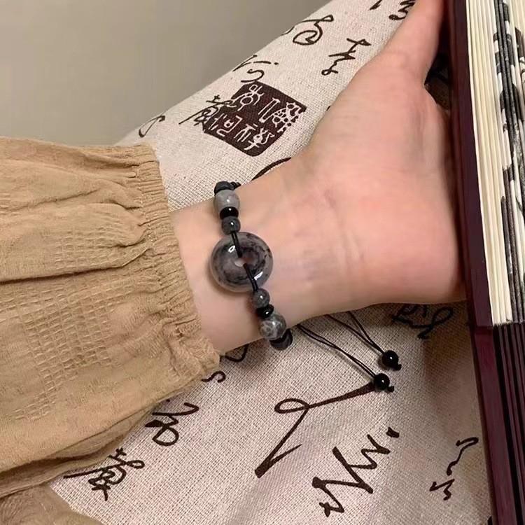 Ping Stylish Amber An Knot Bracelet For Women Spring 2024 New Chinese Wind Ethnic
