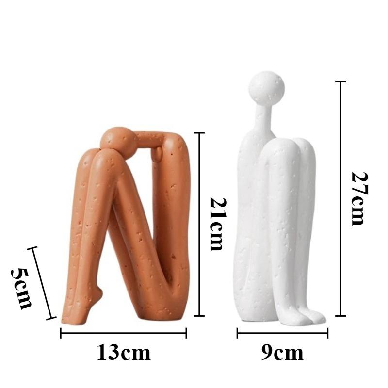 

Resin Figurines Modern Creative Bookends Luxury Minimalist Desktop Sculptures Living Room Decoration Furniture Accessories