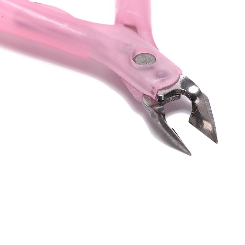 1Pc Manicure Stainless Steel Scissors Nail Cuticle Clippers Plastic Handle
