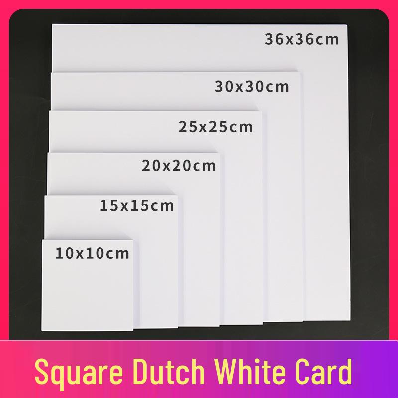 Papier cartonné blanc épais double face - 240g, 10x10/20x20/25x25 cm pour dessin au marqueur