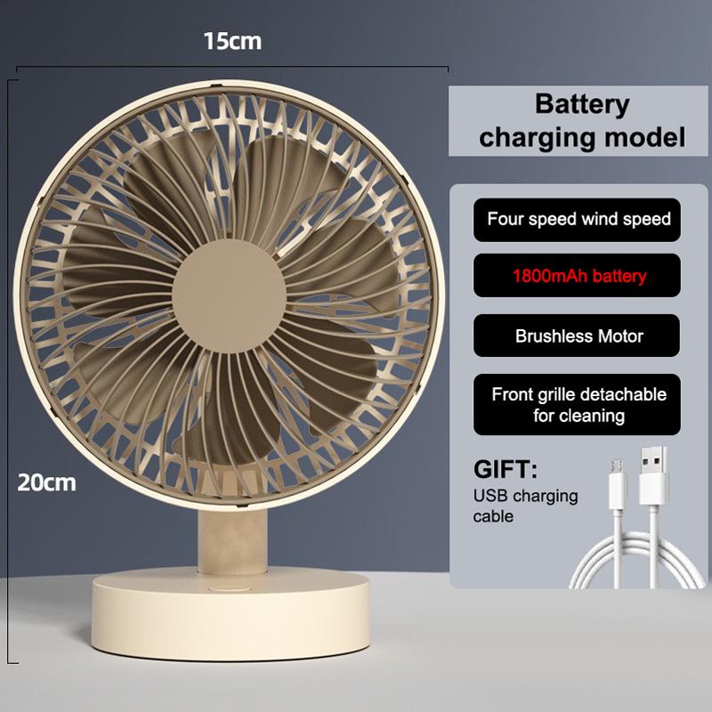 Portable Mini Desktop Usb Folding Fan With 4 Speed And Timing Functions Suitable For Dormitory Office Use Student Gift