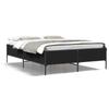 VidaXL Bed Frames, Double Bed with Slatted Base, Adult Bed with Bedroom Footboard, Modern, Black 120x200 Cm Wood 3279802