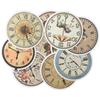 100PCS Multicolored Stickers PVC Vintage Stickers Steampunk Clock Decorative Stickers  DIY