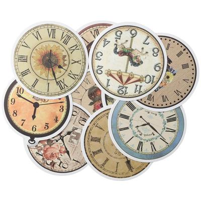 100PCS Steampunk Clock PVC Stickers Multicolored Clock Stickers Vintage Stickers DIY