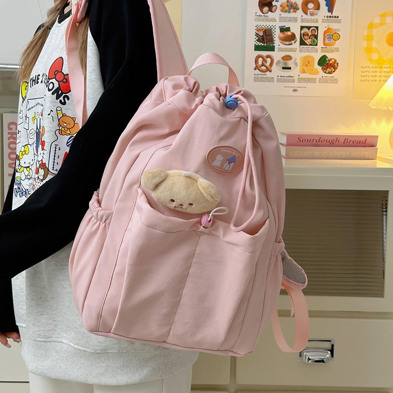 New shoulder bag large capacity casual backpack light sports high sense backpack cross-border schoolbag women's tide