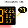 17inch Colorful LED Digital Clock Household Large Digital Alarm Clock Dynamic RGB Display LED Wall Clock Room Decor