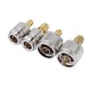 4PCS SMA to N Adapter N Male Female to SMA Female Male RF Coaxial Adapter Connector