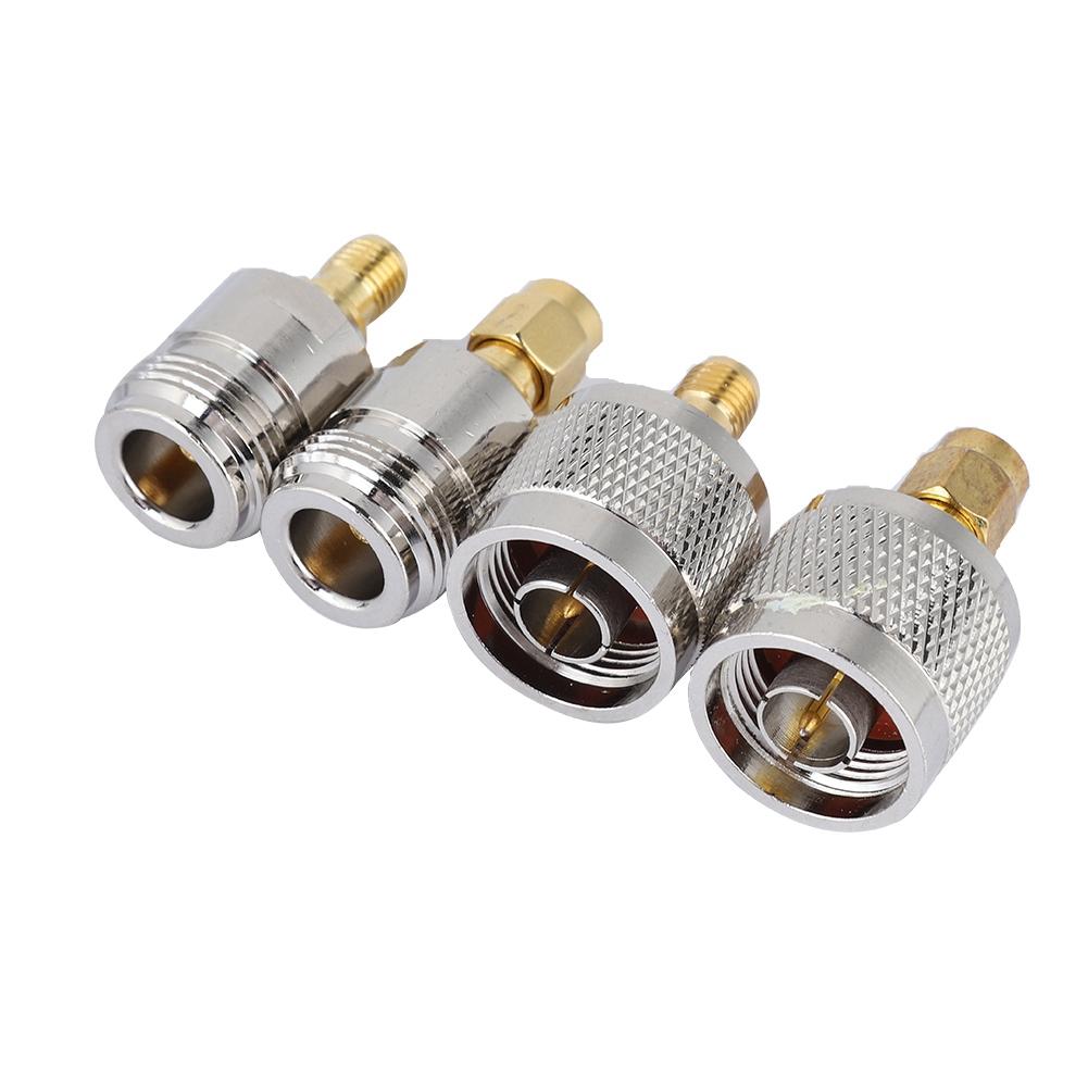 4PCS SMA to N Adapter N Male Female to SMA Female Male RF Coaxial Adapter Connector