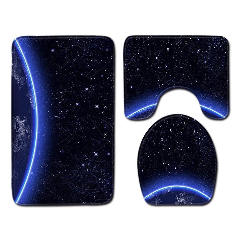 Star Bathroom Floor Mat Toilet Three-Piece Set