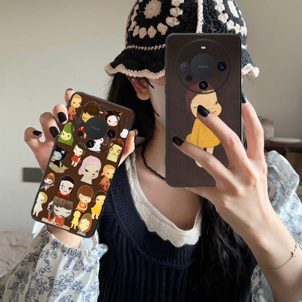 Anime Yoshitomo Nara Phone Case for Huawei Mate 60 50 40 30 20 10 Pro Plus Lite E 5G Colorful Printing Cover Cover Luxury Pretty