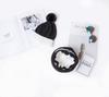 Autumn and winter new pony * Li color matching children's hairball wool knitted hat thickened scarf set