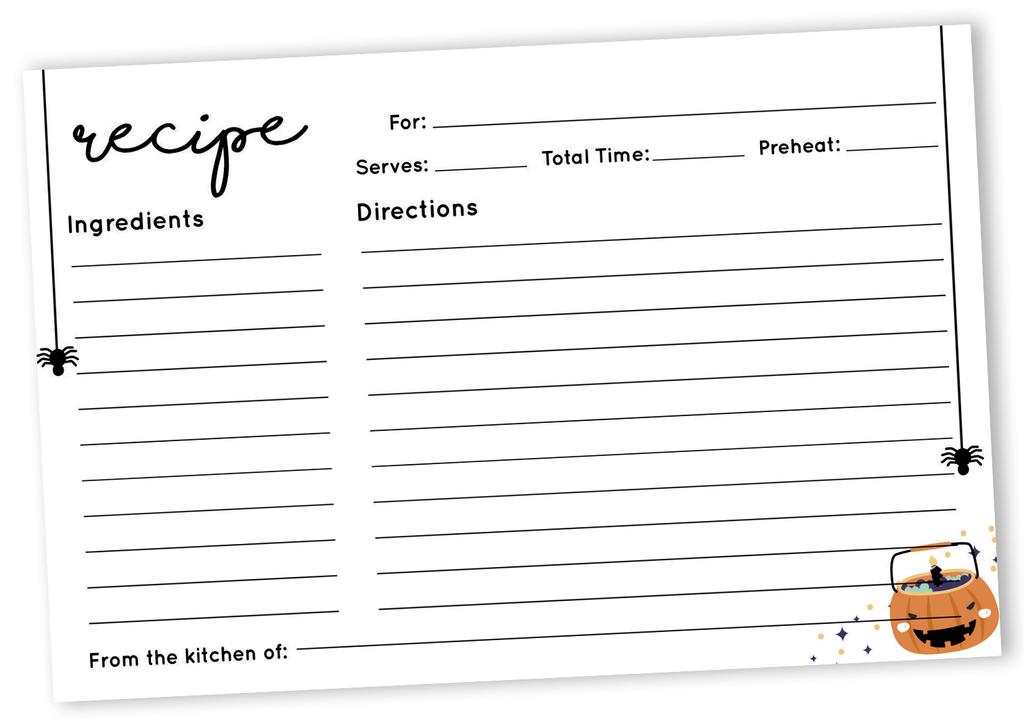 Inkdotpot Recipe Card 6x4 inch Single-Sided Recipe Design Cards White Floral Recipe Cards Wedding-Bridal Shower-Baby Shower- Pack of