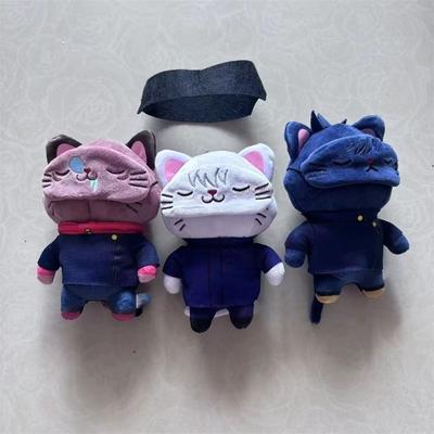 Jujutsu Kaisen Plush Keychain Cat Itadori Yuji Fushiguro Megumi Gojo Satoru Eye Mask Bag Charm For Anime Fans Birthday Gift