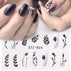 Water Nail Decal and Sticker Flower Leaf Tree Green Simple Summer Slider for Manicure Nail Art Watermark Tips
