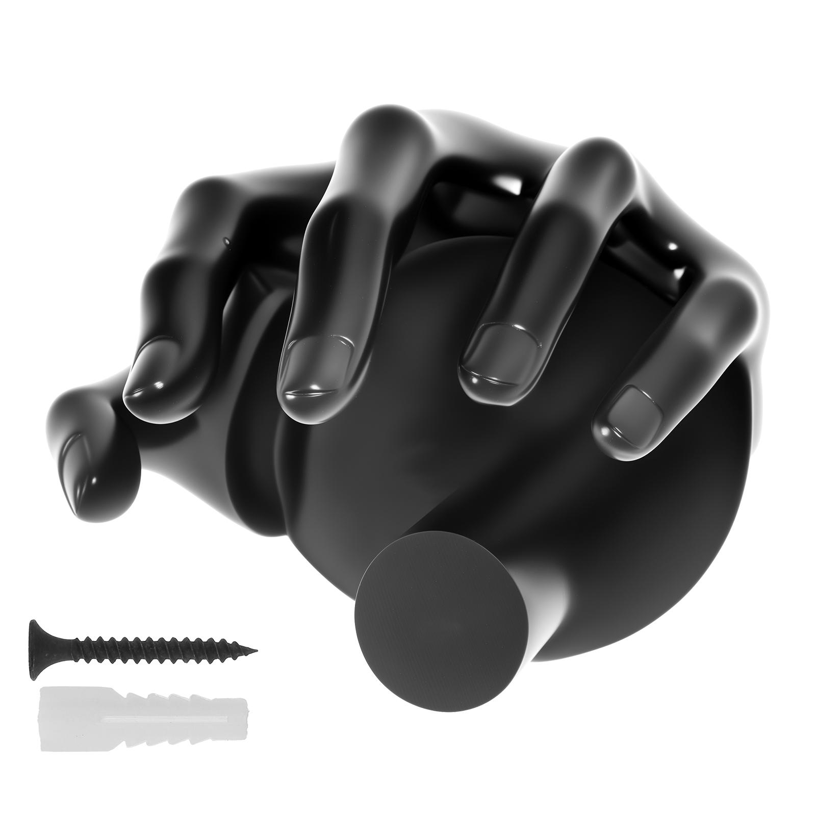 

Creative Toilet Roll Paper Holder Resin Black Palm-Design Wall Mount Tissue Towel Dispenser Organizer for Home Kitchen Bathroom чёрный