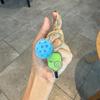 Creative Cartoon Pickleball Paddle Keychain Ornament - Fun Unisex Backpack Pendant Gift