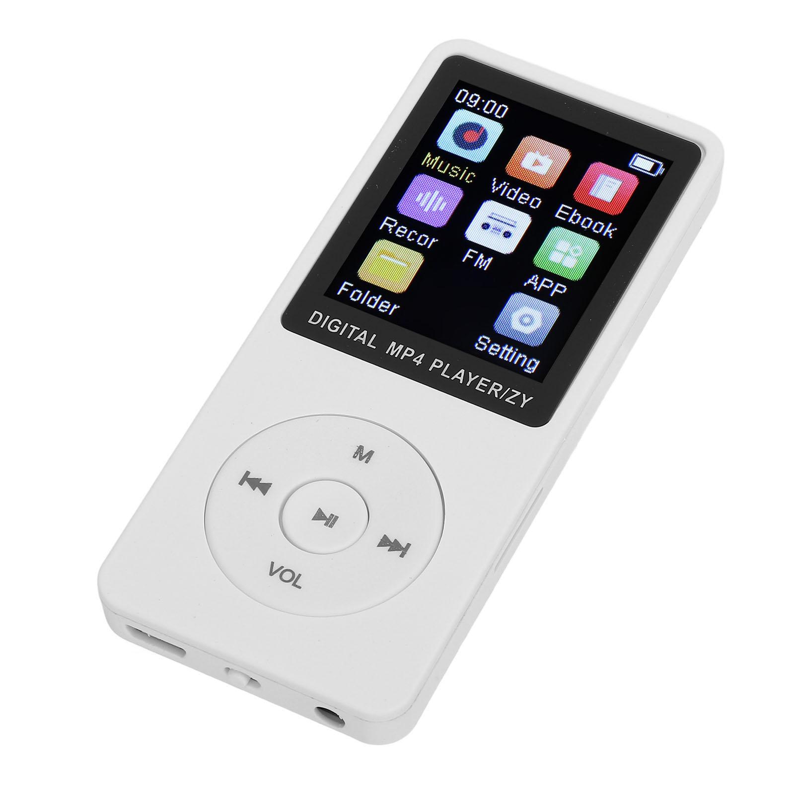 

MP3-плеер с Bluetooth 5.0 HiFi 1,8-дюймовый экран портативный MP3-плеер с FM-радио и голосом белый