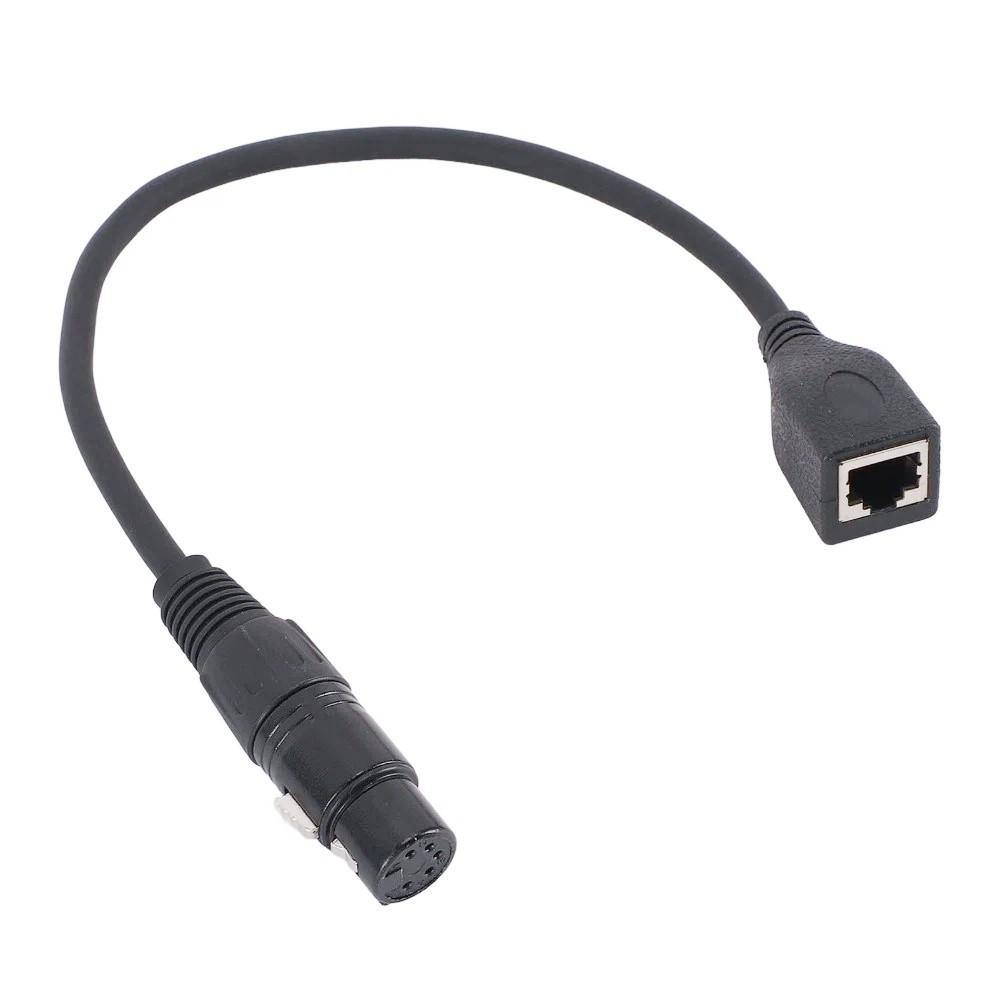 0.3 Meters / 11.8 Inch 5 Pin Female XLR To RJ45 Female Cable