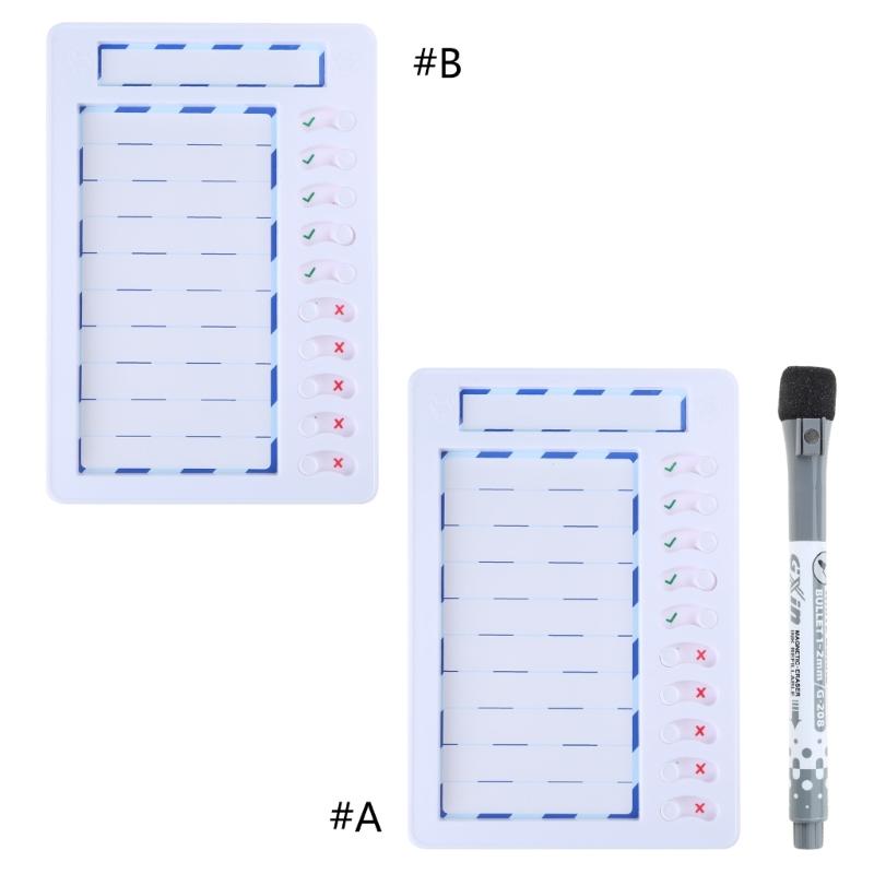 Daily Task Planner for Kids  Magnetic Chore Chart with Detachable Memo Board and Pen