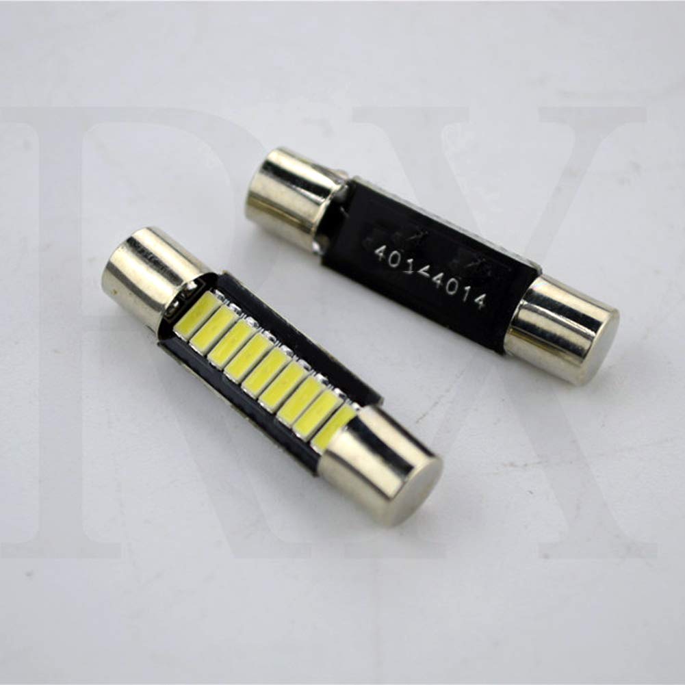 Ruiandsion 4pcs 28mm 29mm LED Bulbs DC 12V 4014 9SMD Chipset LED Bulbs for Car Use Dome Map Light Lamp Bulb Sun Visor Vanity Mirror