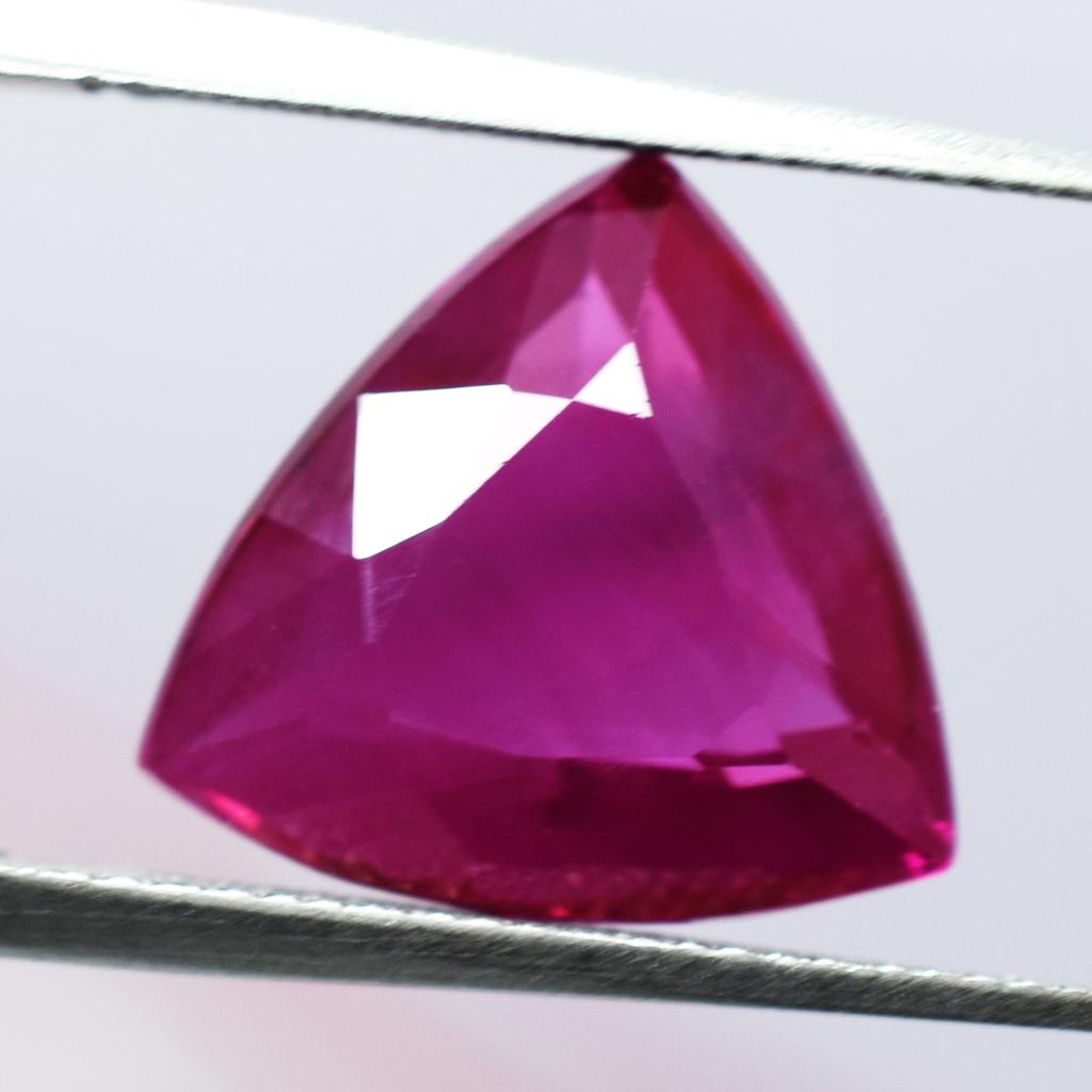 7 Ct Natural Trillion Ceylon Sapphire Pink   Unheated Sapphire Gemstone