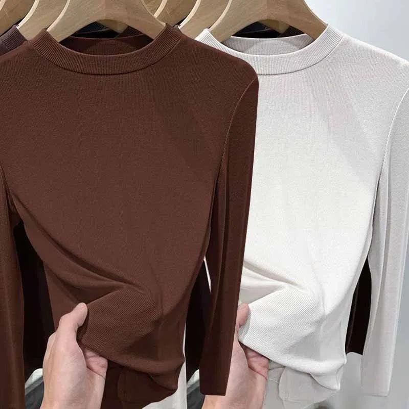 Cămașă de damă slim fit cu mânecă lungă din catifea cu guler înalt