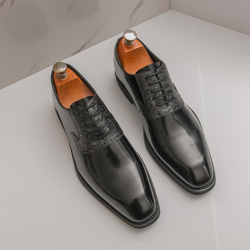 

Classic Men Fashionable Formal Leather Shoes Men Lace-up High-end Business Office Leather Shoes Wedding Banquet Shoes Men 46