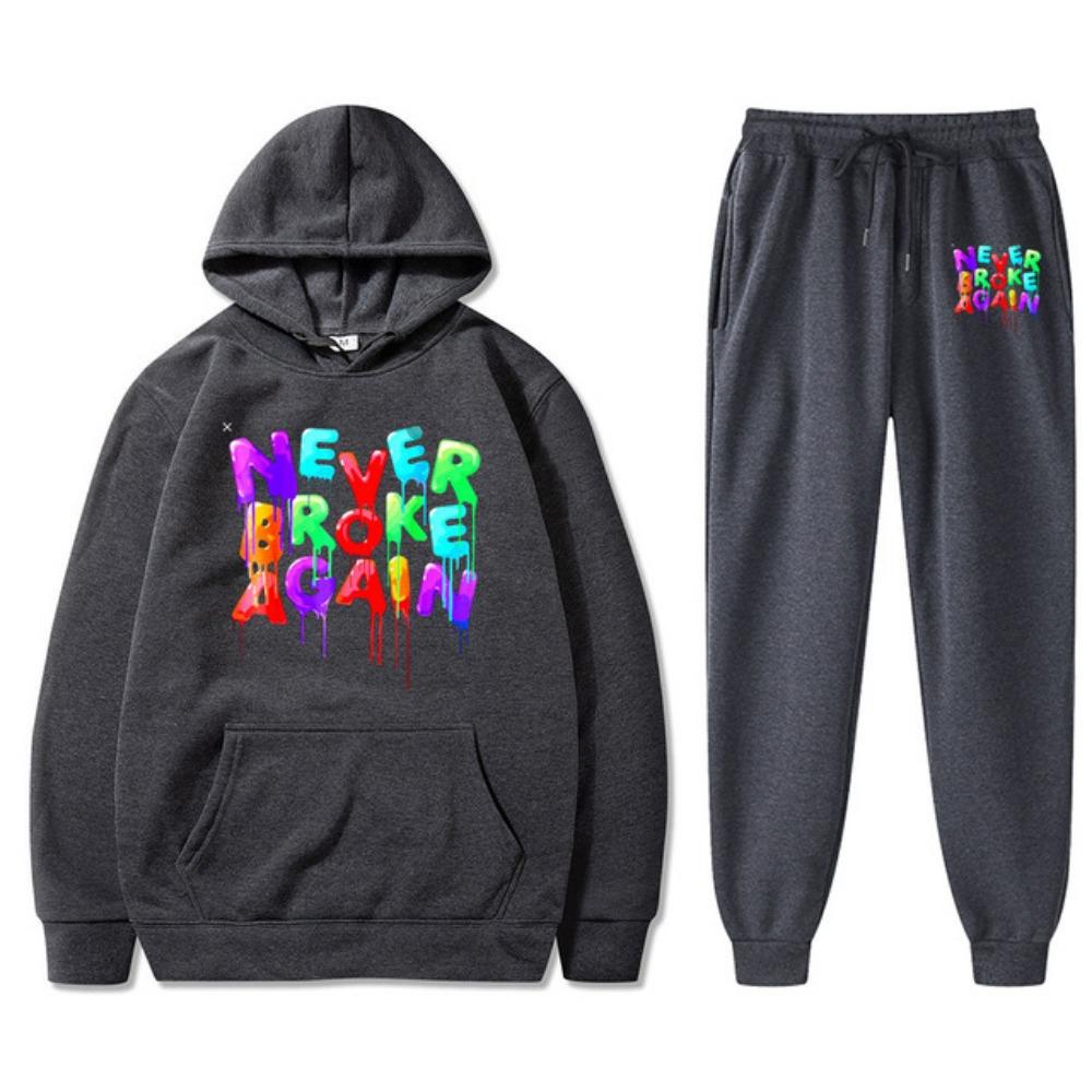 

Толстовка с капюшоном Youngboy Never Broke Again, комплект из 2 предметов, спортивный костюм, модный хип-хоп костюм, спортивные штаны для мужчин и женщин, толстовки с капюшоном, спортивные штаны XXXL