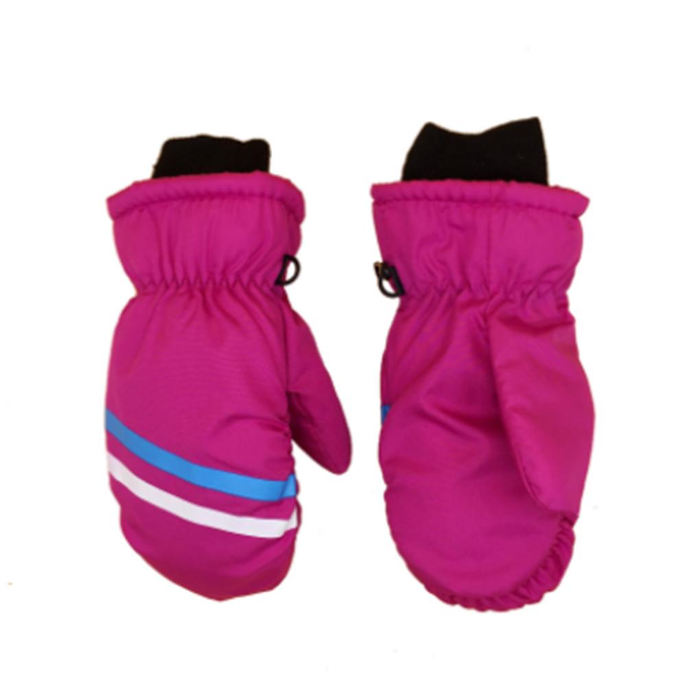 1 Pair Kids Mittens Winter Waterproof Warm with Hook for Children Sports Gear Gifts Accessories Ski Printed Outdoor Activities