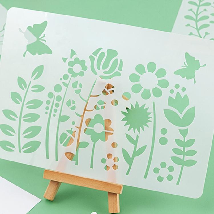 8-teiliges Set aus wiederverwendbaren, detaillierten Zeichenvorlagen für Anfänger und Profis im Bereich Journaling oder Kunstkurse