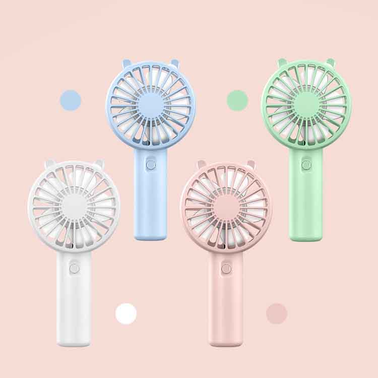 Portable Handheld Mini Fan USB Rechargeable Cooling Fan Quiet Desktop Personal Fan for Outdoor Travel Summer Use