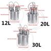 12/20/30L Home Distiller Alambic Moonshine Alcohol 3pot Still Stainless Copper DIY Brew Water Wine Essential Oil Brewing Kit