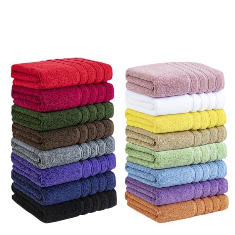 Yougang Multi-color Pure Cotton Bath Towel Square Towel Household Plain Color A Soft Absorbent Gift Three-piece Set