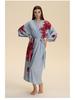 Yaoting Satin Plus Size Women's Long Sleeve Pajamas and Bathrobe Set - Spring/Fall Collection WP5021