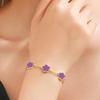 Fashion Flower Stainless Steel Bracelets For Women Trendy Gold Color Metal Bracelet Party Birthday Daily Cute Romantic Jewelry