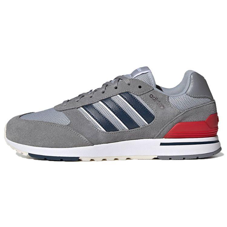 Adidas Neo Run 80S Retro Comfortable Shock Absorption Non-Slip Wear-Resistant Low-Top Casual Running Shoes Unisex Sneakers Gray Blue GV7305
