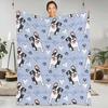 Liefde Boston Terrier Deken Dierlijk Reizen Flanellen Plaid Super Zacht Woonkamer Op Maat Gemaakte Sprei Cadeau