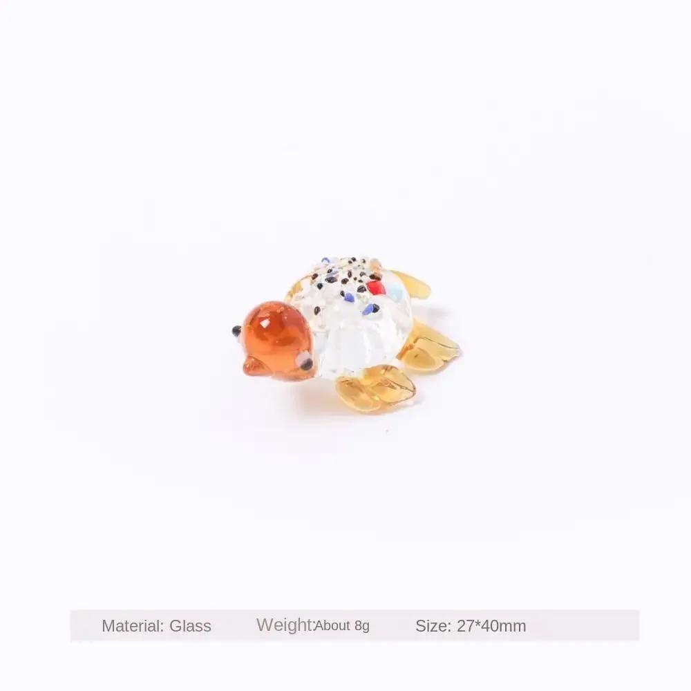 Fashion Colorful Sea Turtle Figurines High Borosilicate Glass Sea Turtle Sea Animal Collectibles Tiny Turtle Glass Ornaments