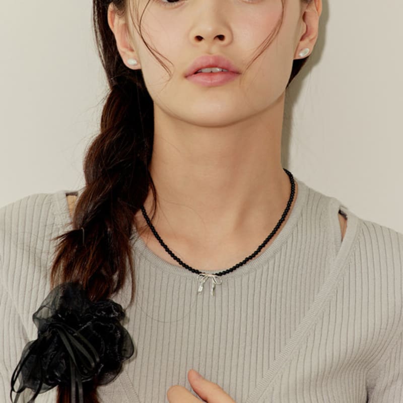 Murmur Mesh Ribbon Tie Hair Scrunch