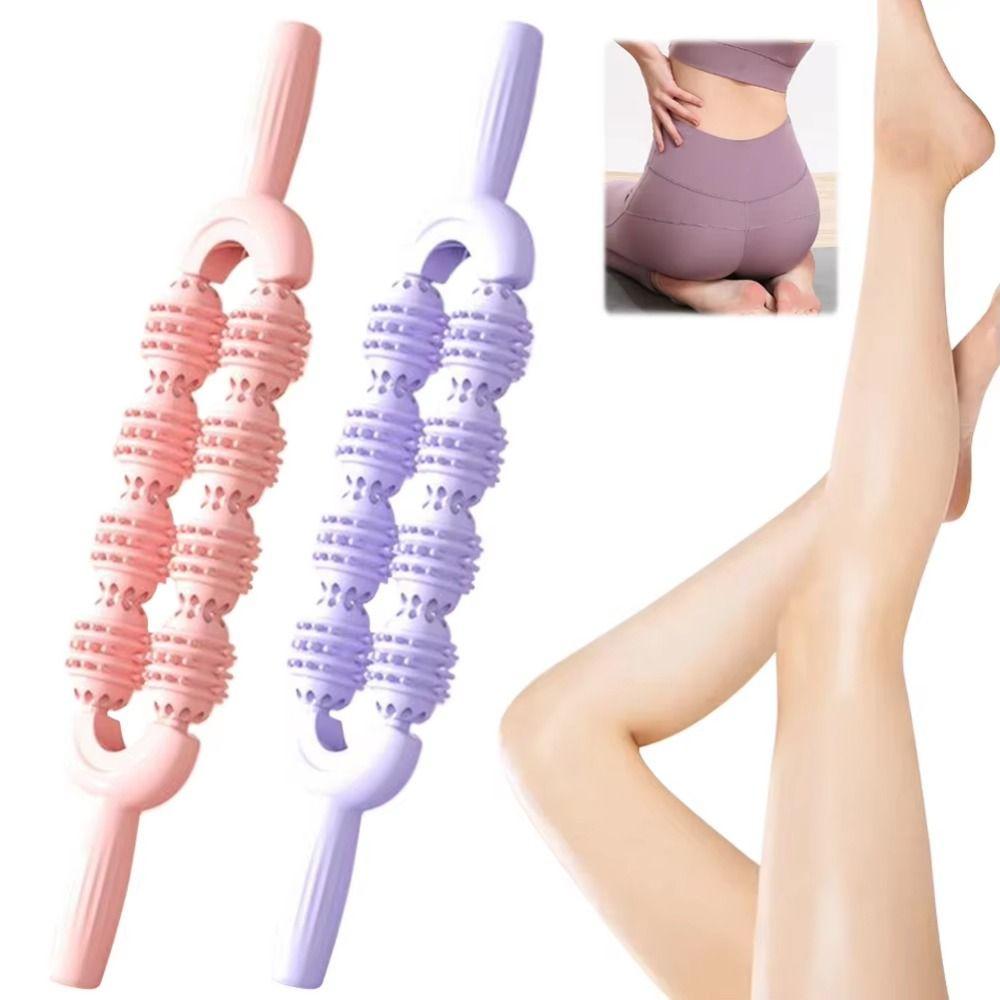 Multifunction Yoga Massage Stick Fitness Fascia Stick Portable Roller Ball Massage Stick  Calves