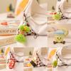 Fruit Tortoise Slippers Shaped Plush Keychain Toy Short Material Gifts Doll