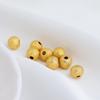 Gold Plated Frosted Round Beads for DIY Handmade Jewelry Spacer Necklace Bracelet