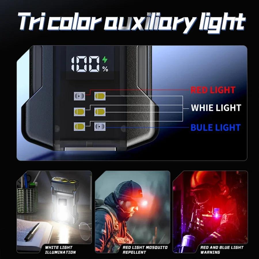 Mini Keychain Flashlight Bright Led EDC Torch Magnetic Cap Clip Lamp Flash Light Outdoor Camping Fishing Tools Best Gift